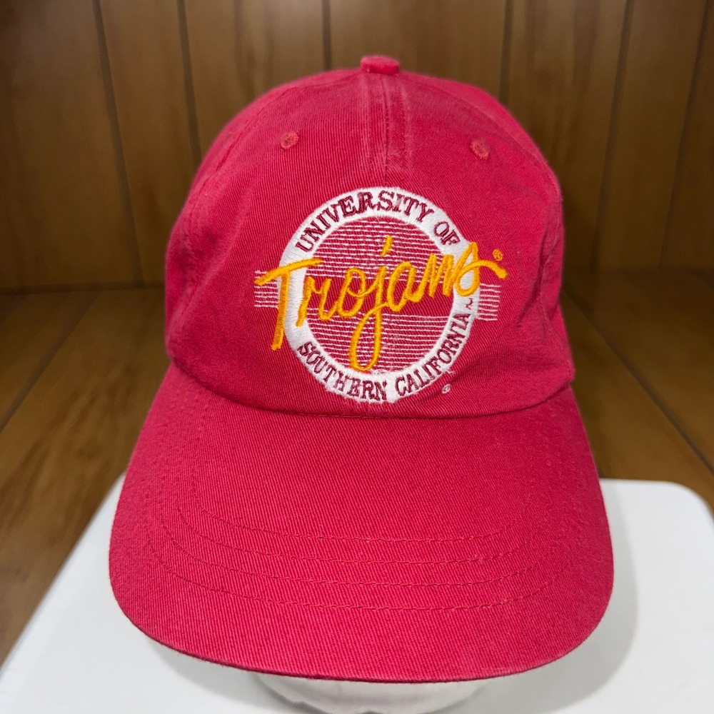 Vintage USC Trojans Hat The Game Russell Athletic Red Snapback Cap One Size